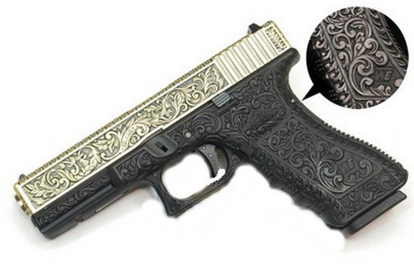 Glock Pistola De Pistola De Pistola Airsoft Personalizada En El Fondo De La  Madera Imagen editorial - Imagen de viejo, completo: 274565900