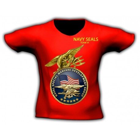 Camiseta manga corta SEAL TEAM SIX Roja