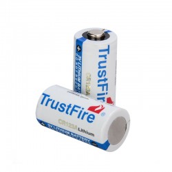 2 Baterías CR123A Litio TrustFire 3v  