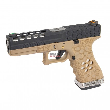 Glock 17 Hex-Cut AW Custom VX0111 (Negra/tan)